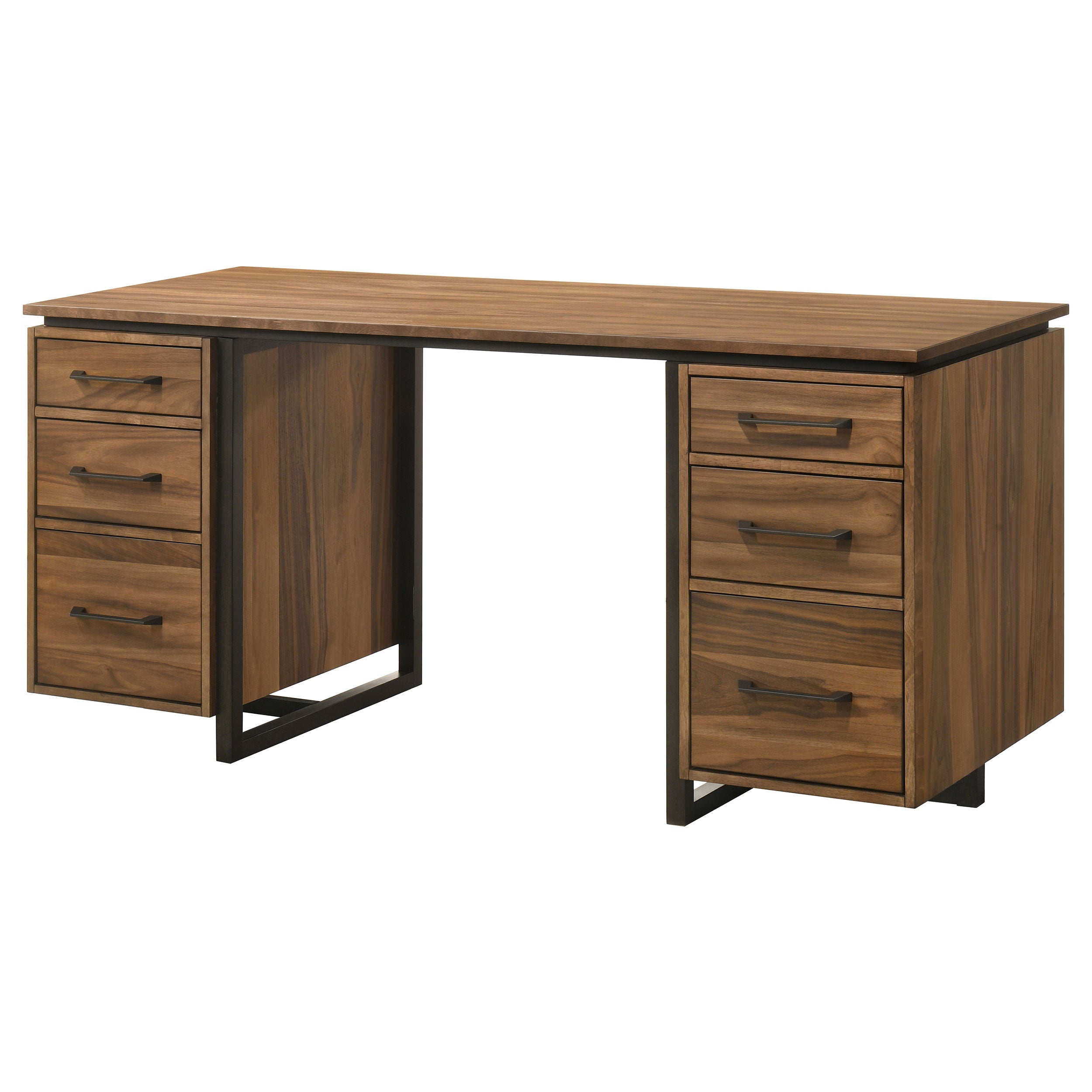 Berhalter 6-Drawer Double Pedestal File Computer Desk-
