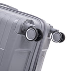 Light Gray 4-Piece Spinner Wheel Luggage Set with Cosmetic Case