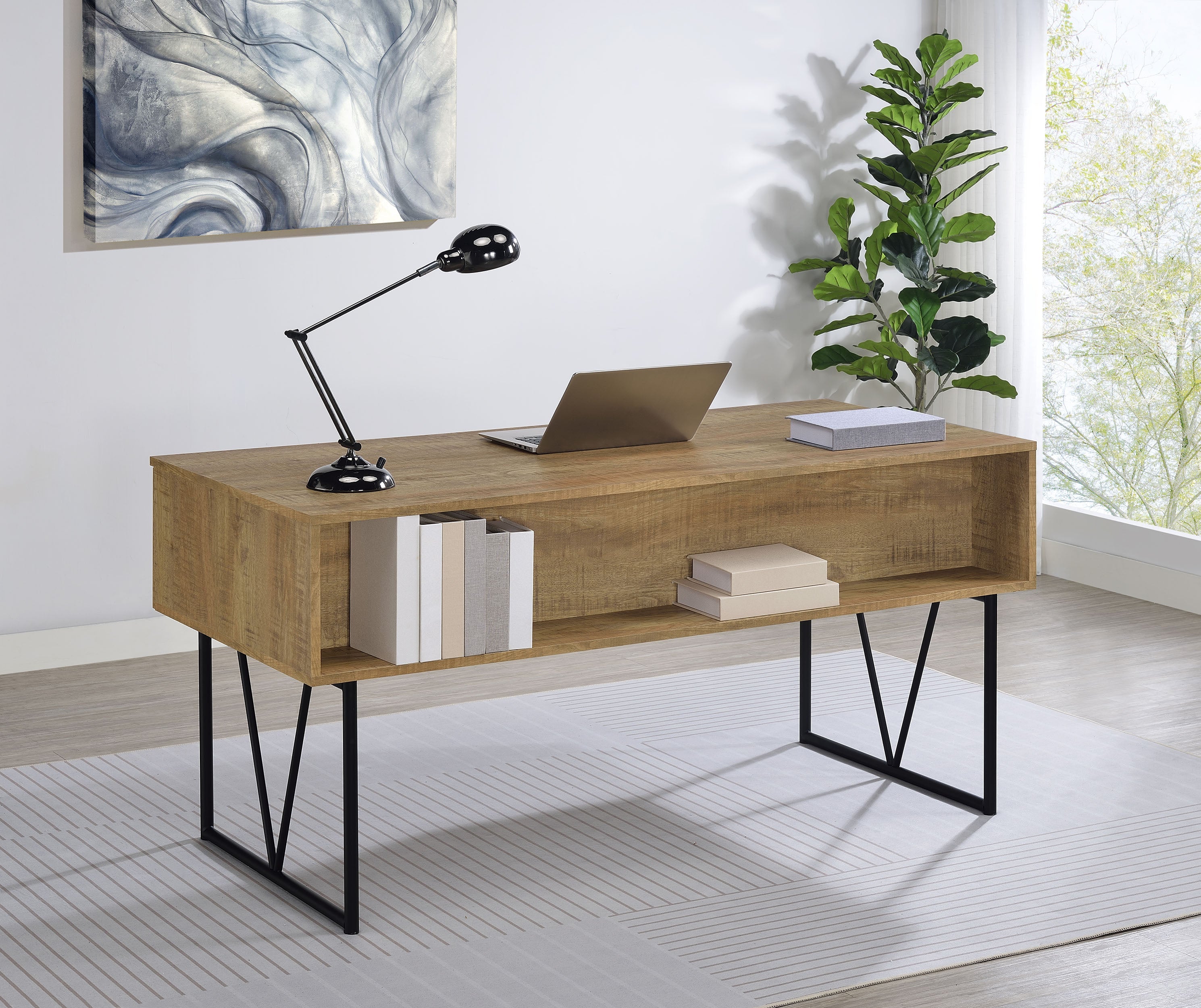 Analiese 63-inch 4-drawer Writing Desk Mango-