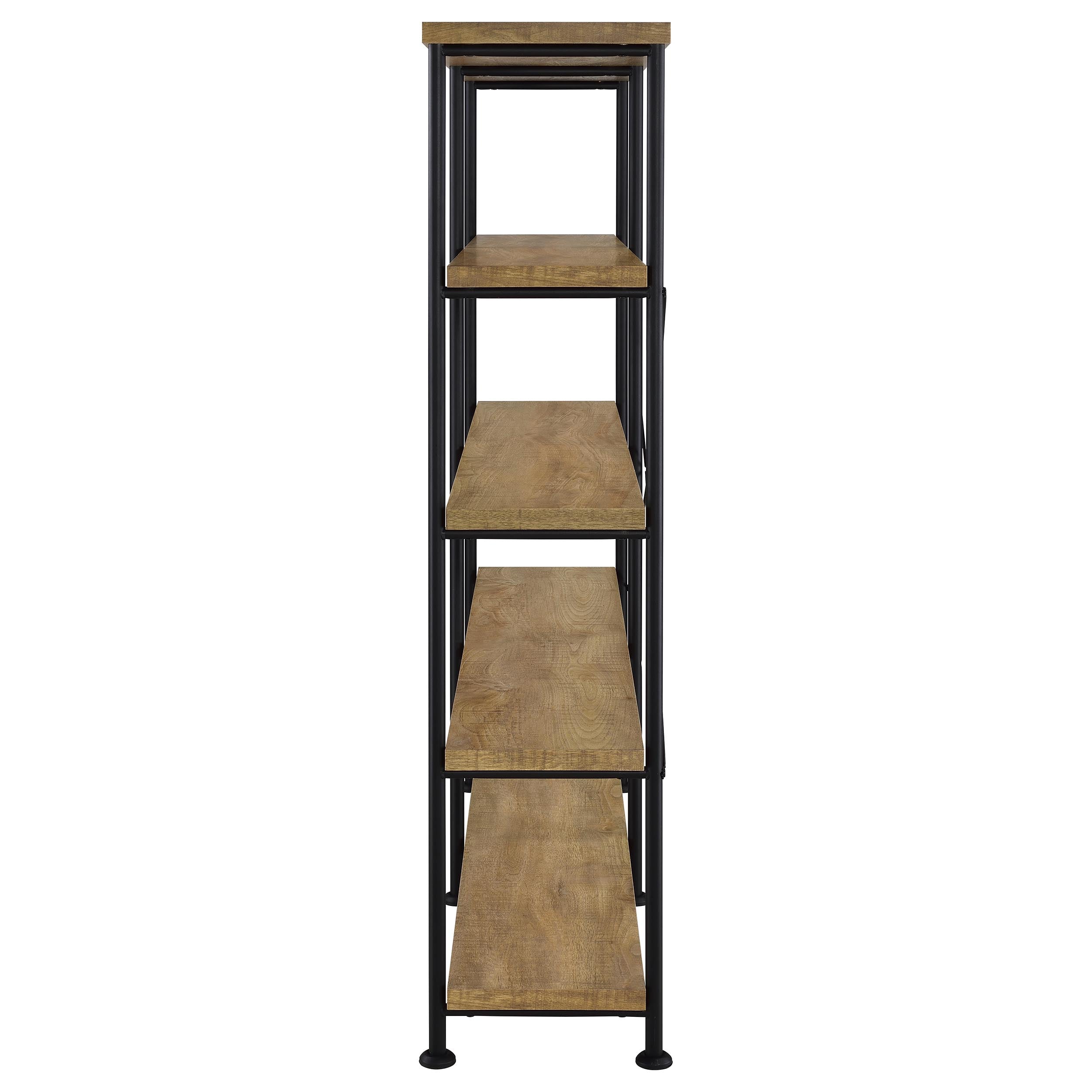Analiese 63-inch 4-shelf Double Bookshelf Mango-
