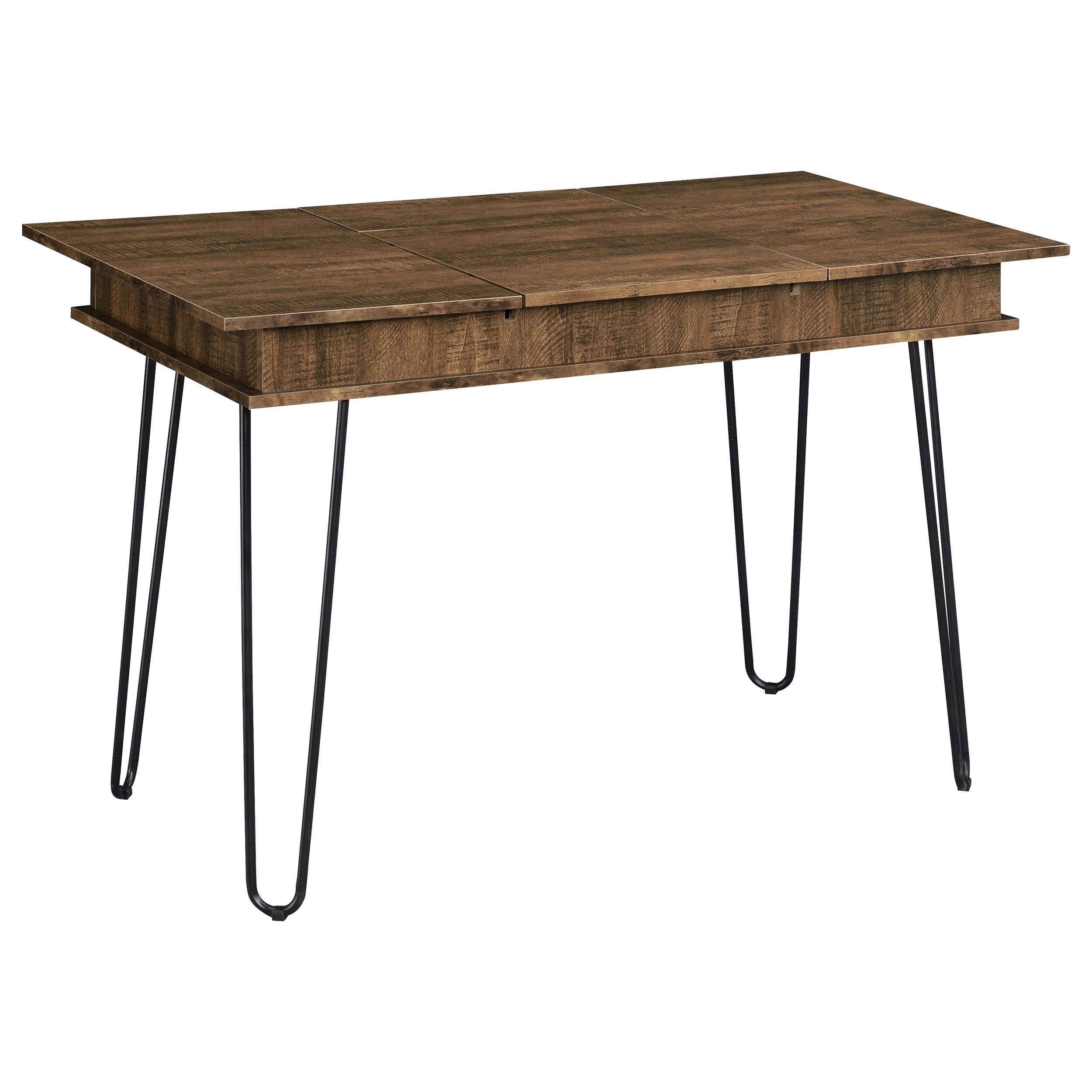 Sheeran 47-inch Writing Desk with Storage Rustic Amber-CoasterEveryday