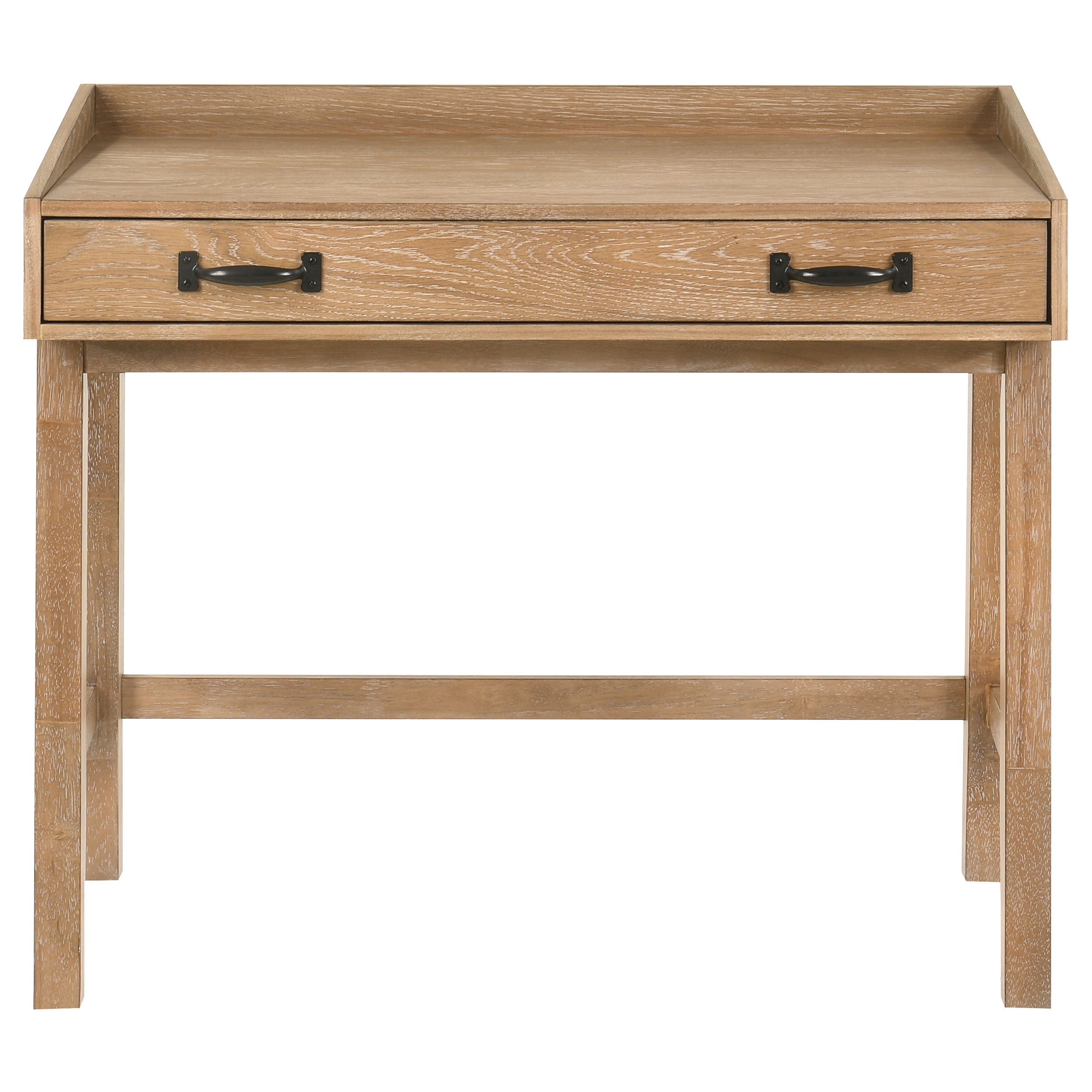 Fabian 38-inch Computer Desk with Keyboard Drawer Distressed Light Brown-