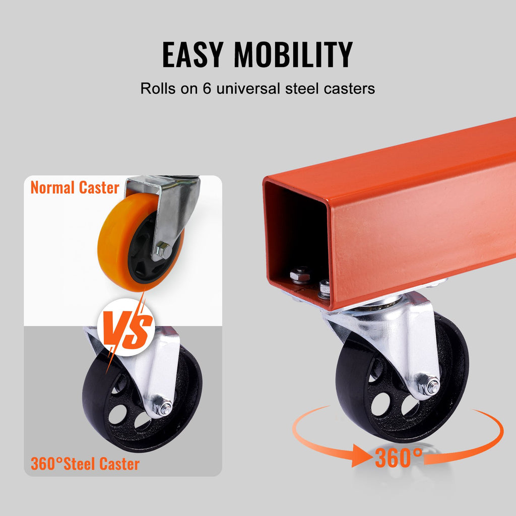 Hydraulic Engine Hoist with Lever, 2 Ton/4400 LBS Heavy-duty Cherry Picker