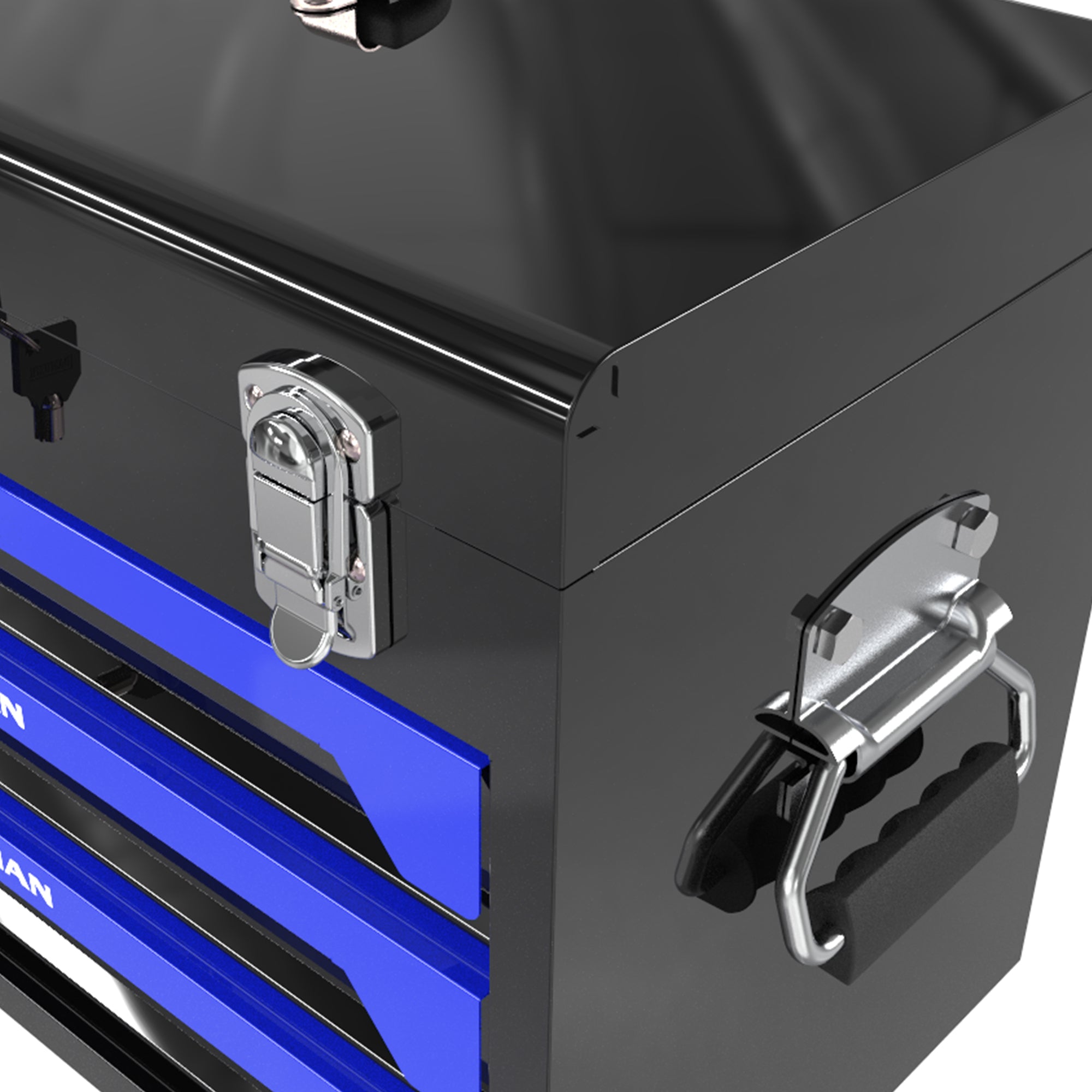 20'' Portable 3-Drawer Steel Toolbox
