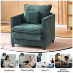 Comfy Living Room Sofa Chair Single - Modern Reading Armchair