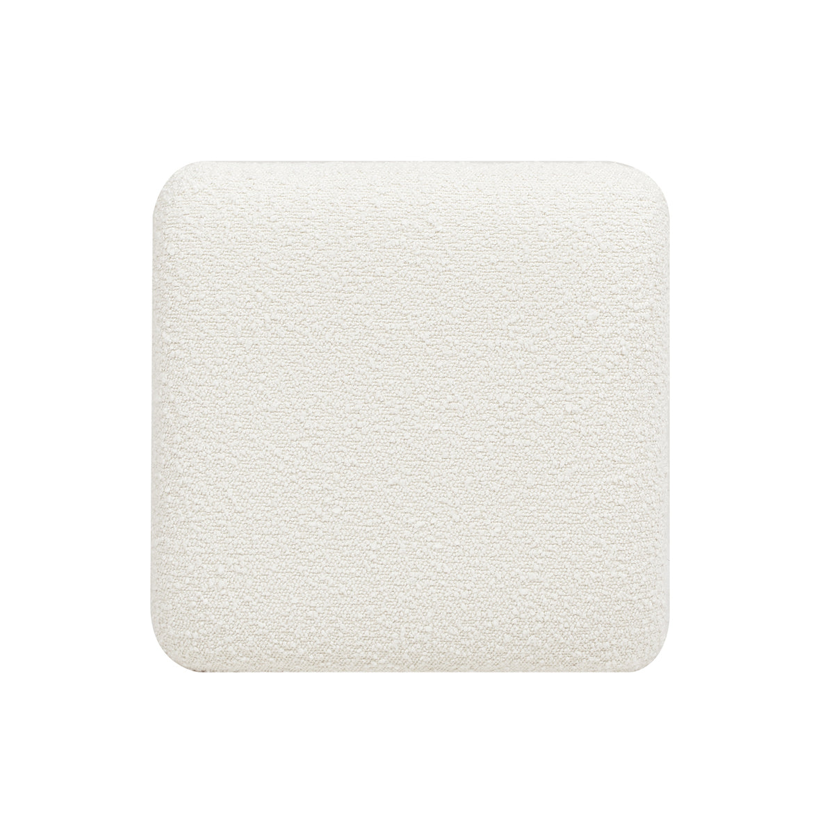 Lucia Backless Upholstered Counter Stool, 25.5-Inch, White Boucle