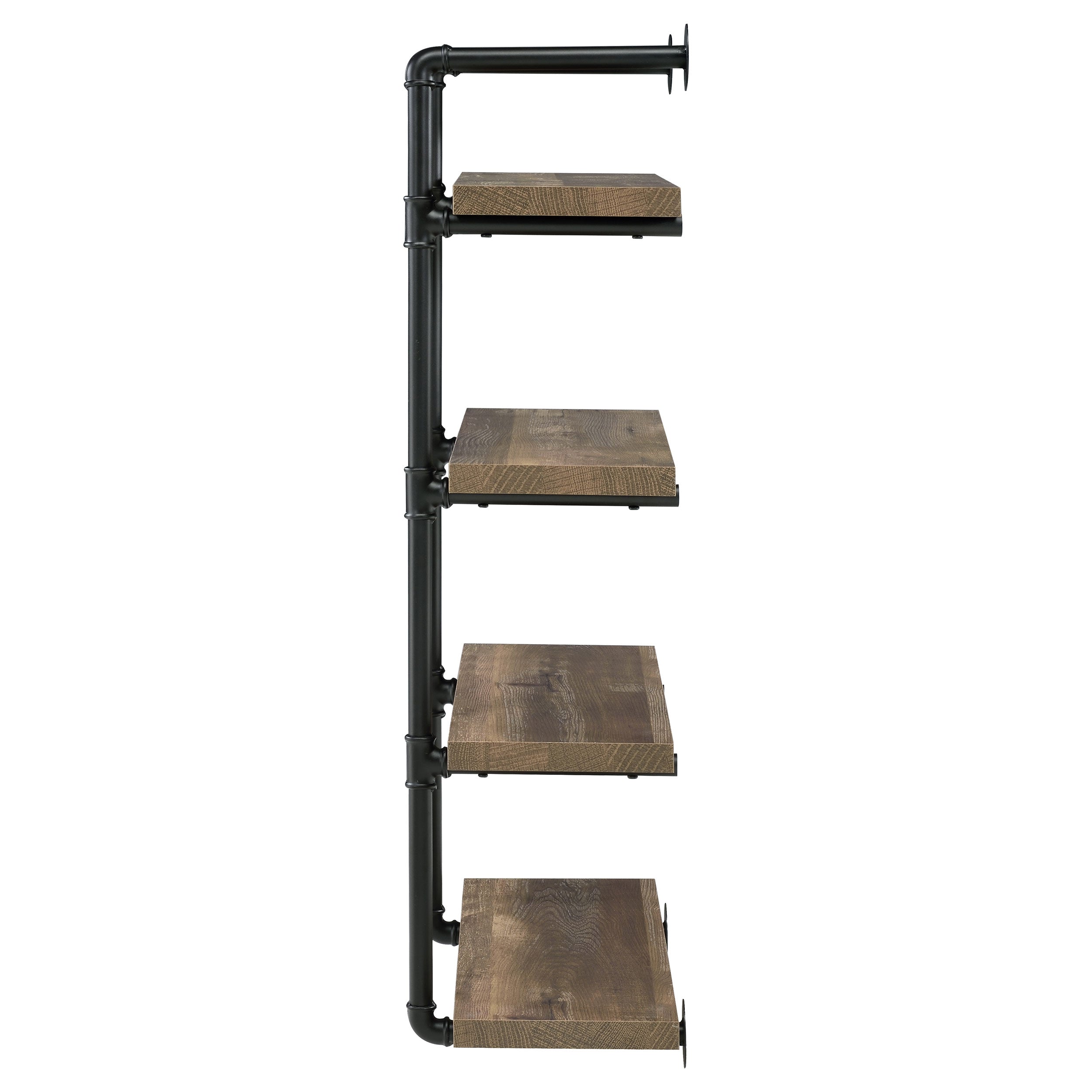 Elmcrest 24-inch 4-shelf Wall Bookshelf Rustic Oak-CoasterEveryday