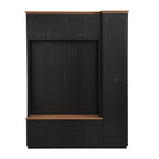 Vibe Haus 78.7"H Entryway Hall Tree with Storage Bench