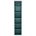 70.9" Blue 6-Tier Narrow Corner Cube Bookcase