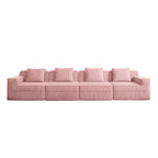 Modular 4 Seat Boneless Cloud Sectional Sofa
