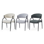 Upholstered Dining Chairs With Metal Legs (Set of 2)