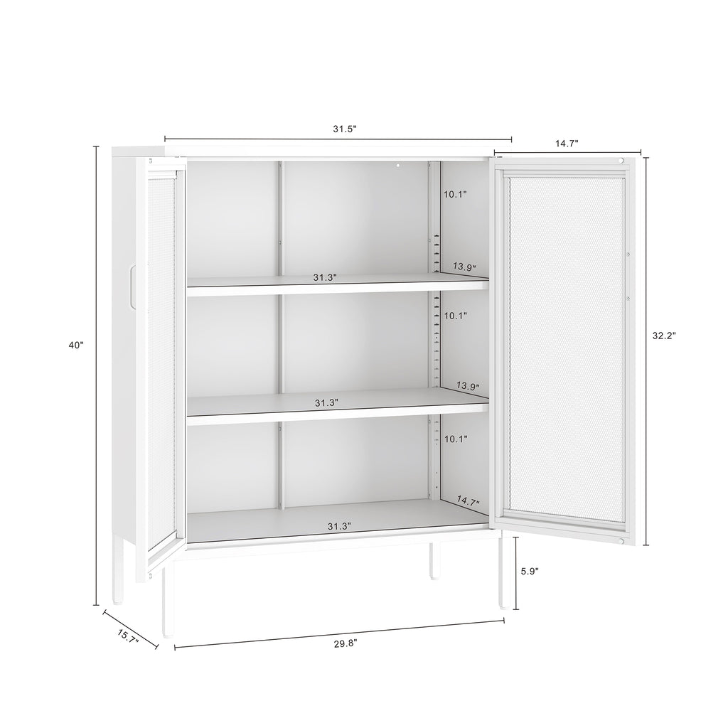 Amelia 32" Metal Accent Cabinet