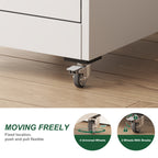 4 Drawer Metal Locking Vertical File Cabinet on Wheels