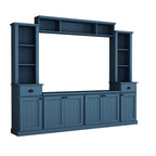 Minimalist Entertainment Wall Unit with Bridge for TVs Up to 75''