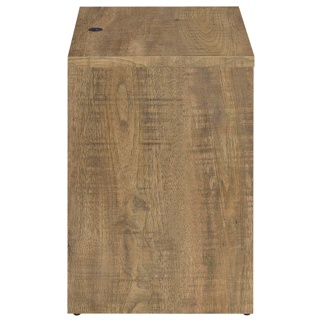 Geary Mango 2-Drawer Nightstand with LED Lights and USB