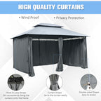 Outsunny 10' x 13' Patio Gazebo, Outdoor Canopy Shelter