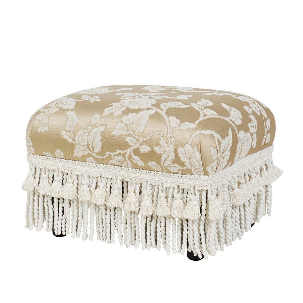 Fiona Accent Footstool Ottoman, Champagne