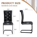 Set of 2 Retro Alligator Skin Upholstered Dining Chairs