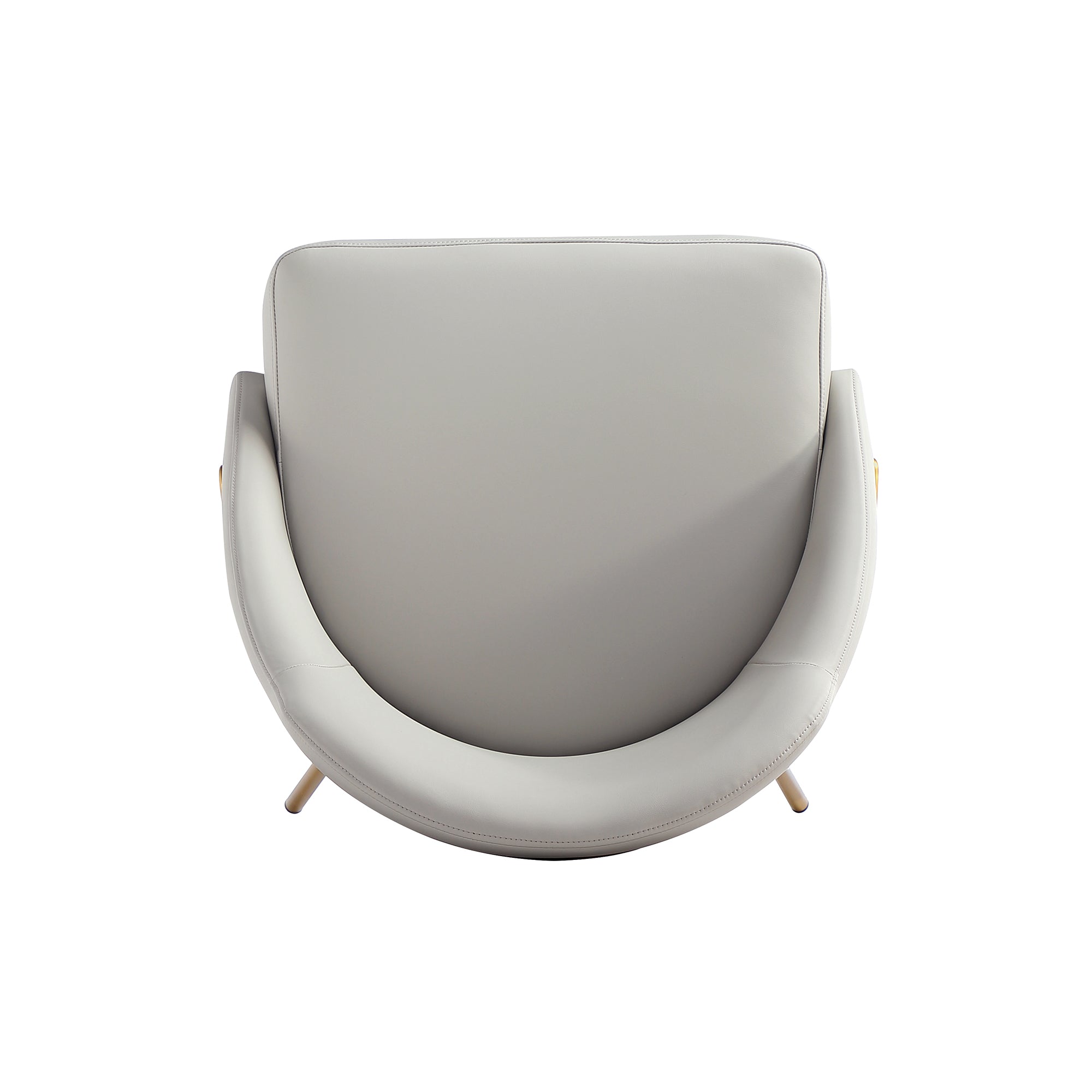 Gracie Metal Vegan Leather Dining Chair in Stone