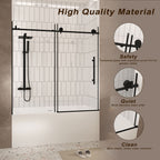 Frameless Shower Door 56-60"W x 60"H