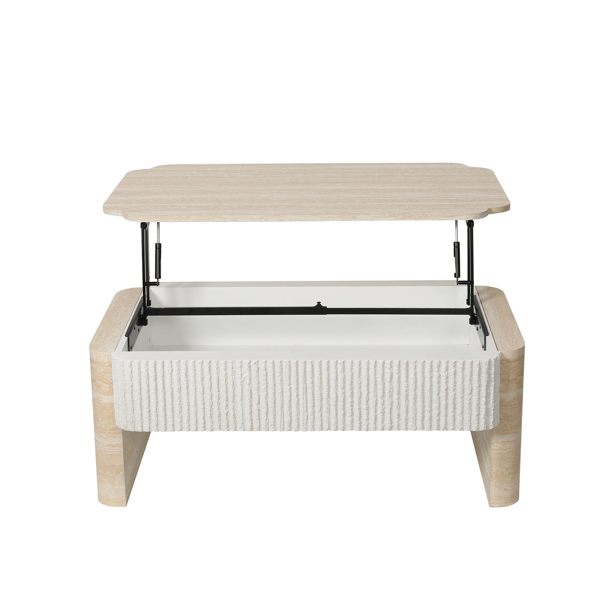 Lift Top Coffee Table, Modern Rectangular, 39-Inch, Beige