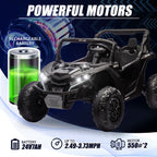 24V Two-Seater Kids Ride On UTV with Remote Control