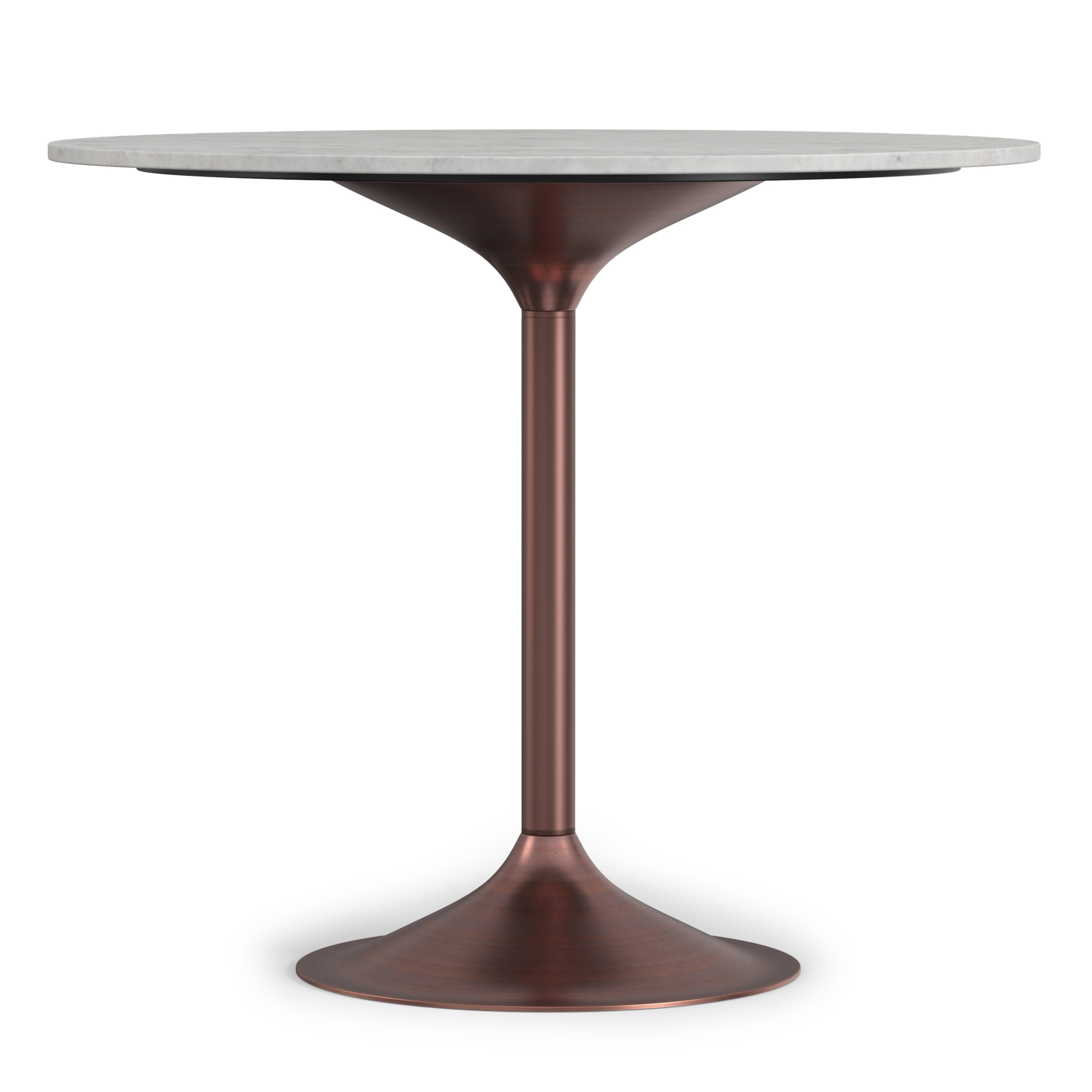 Osborne 36 Inch Wide Genuine Marble and Iron Contemporary Dining Table