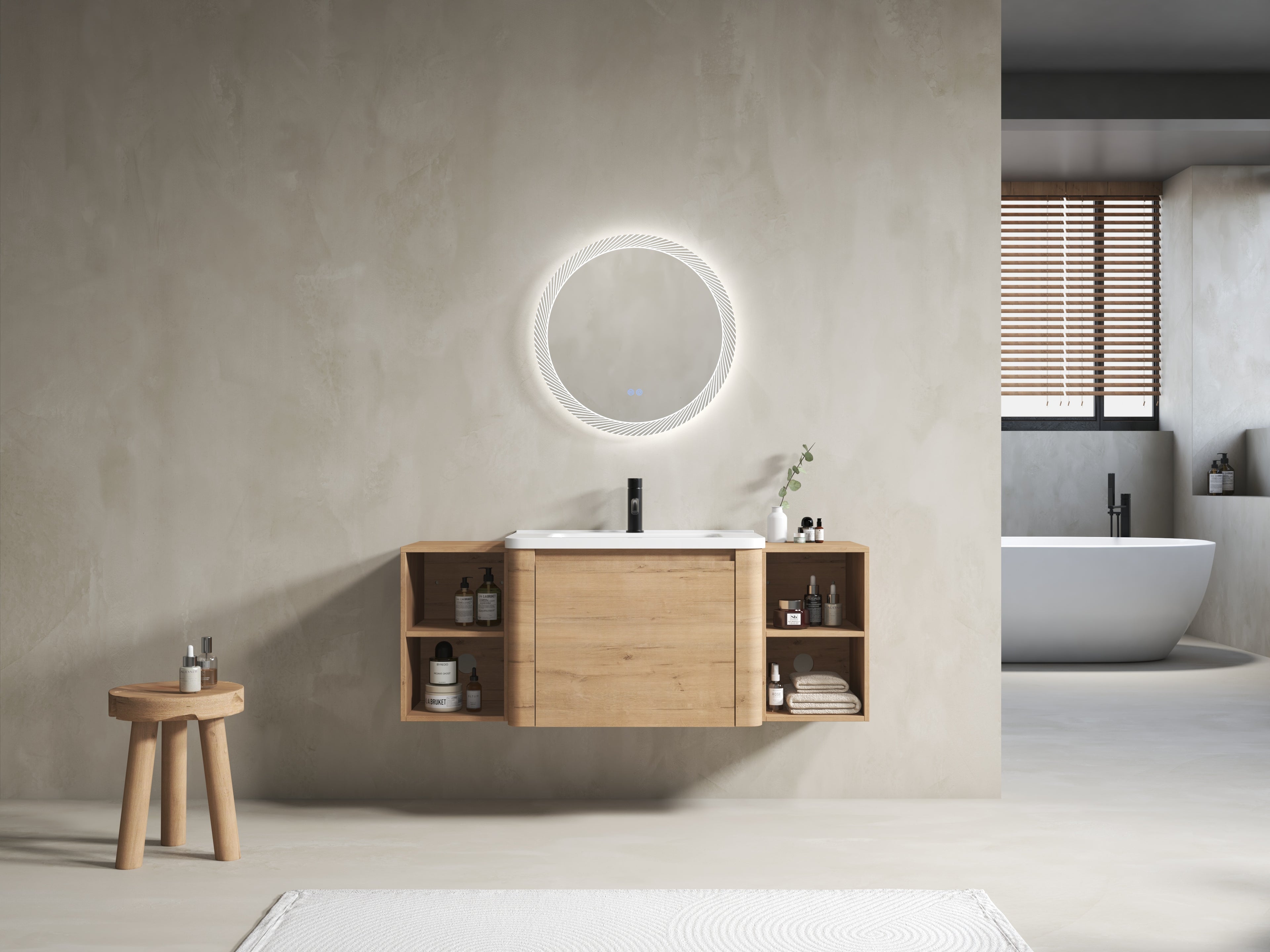 52'' Wall-Mounted Bathroom Vanity