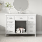 48" Bathroom Vanity with Sink, 2 Doors and 8 Drawers
