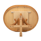 Extendable Round Rubber Wood Dining Table