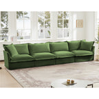 Slipcovered Long Sofa - 4 Seater with Removable Cover