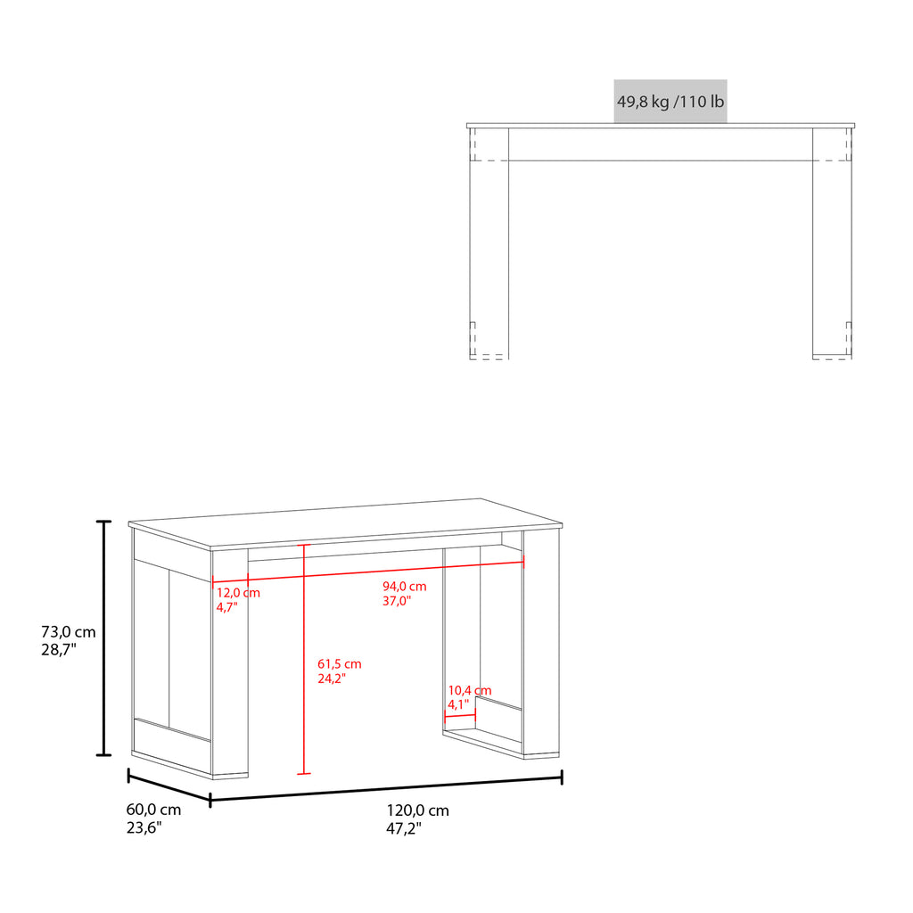 Aurora Writing Computer Desk with Ample Work Surface, Wengue