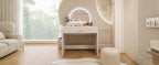 39" Makeup Vanity Table with Mirror Touch Screen Lighted Mirror