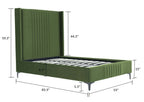 Promenade Upholstered Velvet 48" Bed in Moss
