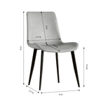 Modern Dining Chair Set of 4 Pieces with Floral Design