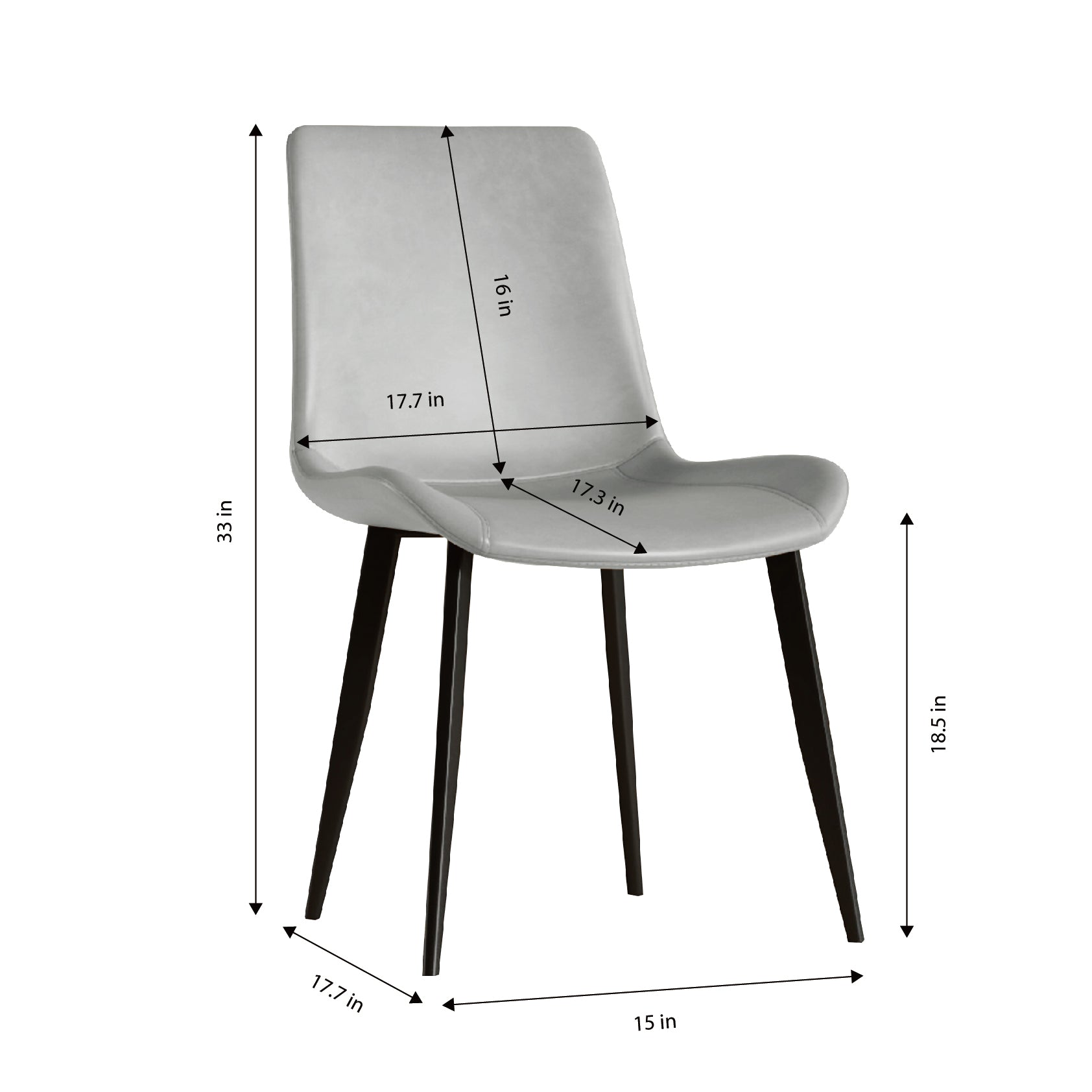 Modern Dining Chair Set of 4 Pieces with Floral Design