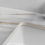 37 Inch Carrara Marble Vanity Top