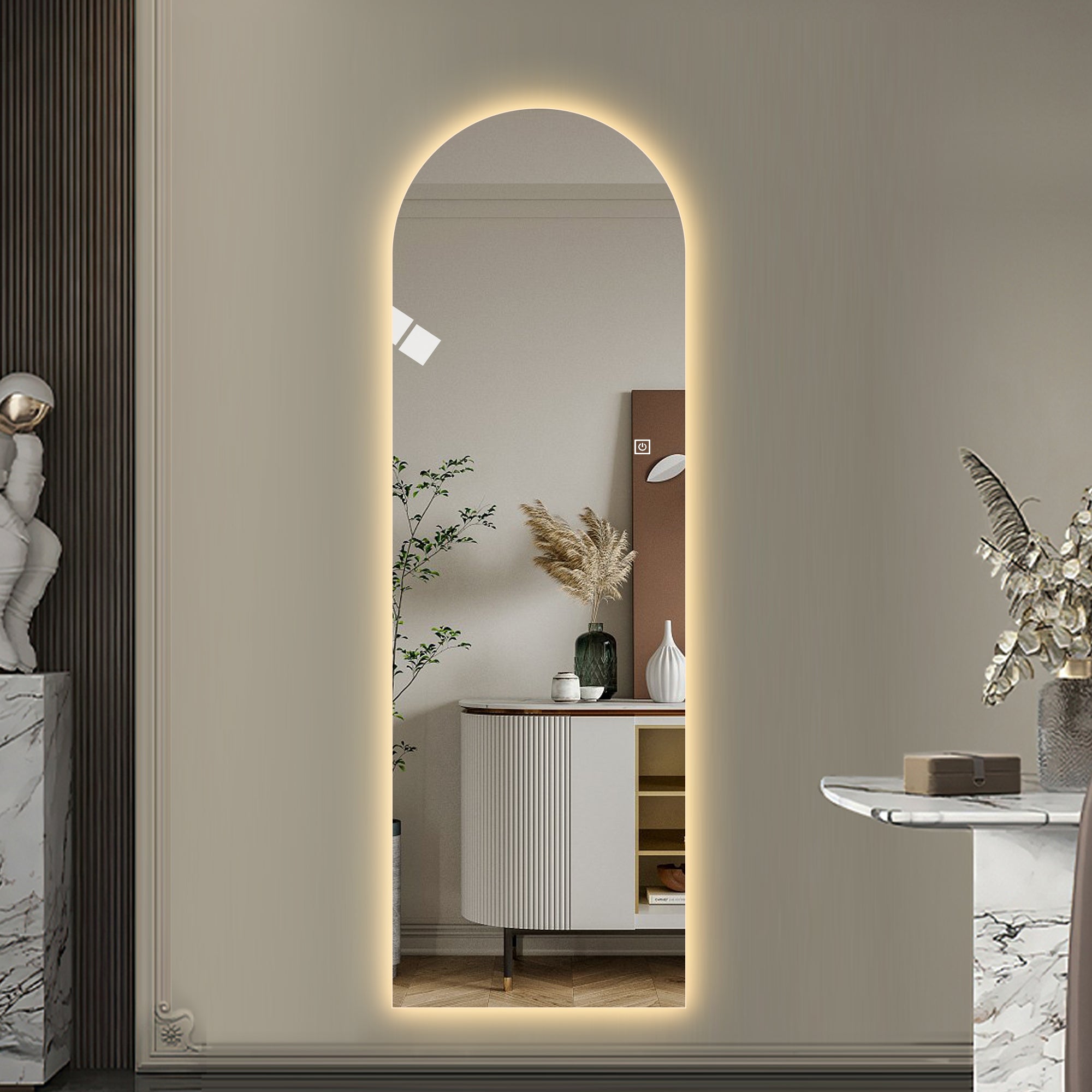 65" x 21" LED Full Length Wall Mirror