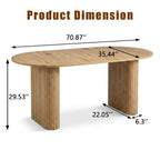 70.8" Oval Kitchen Table for 4-8 Persons