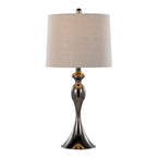 27" Contemporary Metal Table Lamp in Gun Metal