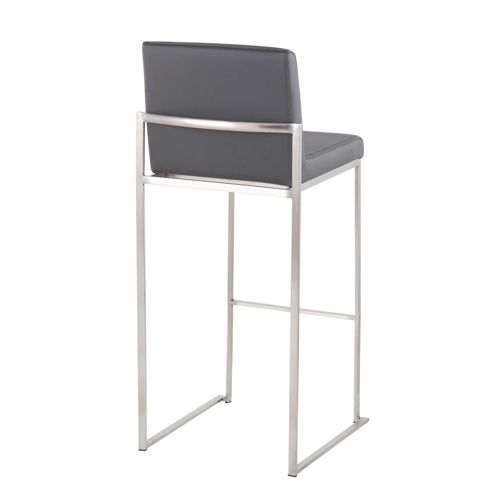 30" Contemporary High Back Barstool Set