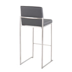 30" Contemporary High Back Barstool Set