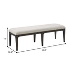 Brown Upholstered Bench