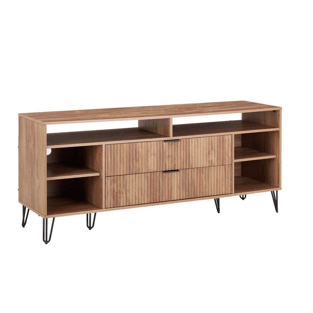 Dumbo 63" Fluted TV Stand in Golden