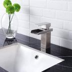 Bathroom Faucet, Single Handle Single Hole, Brushed Nickel