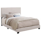 Ivory Queen Bed with Nailhead Trim
