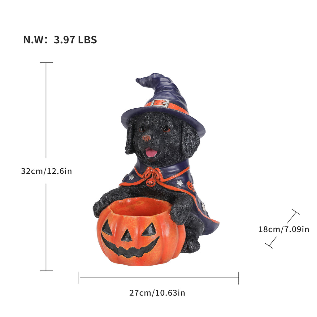 Halloween Labrador Puppy Statue