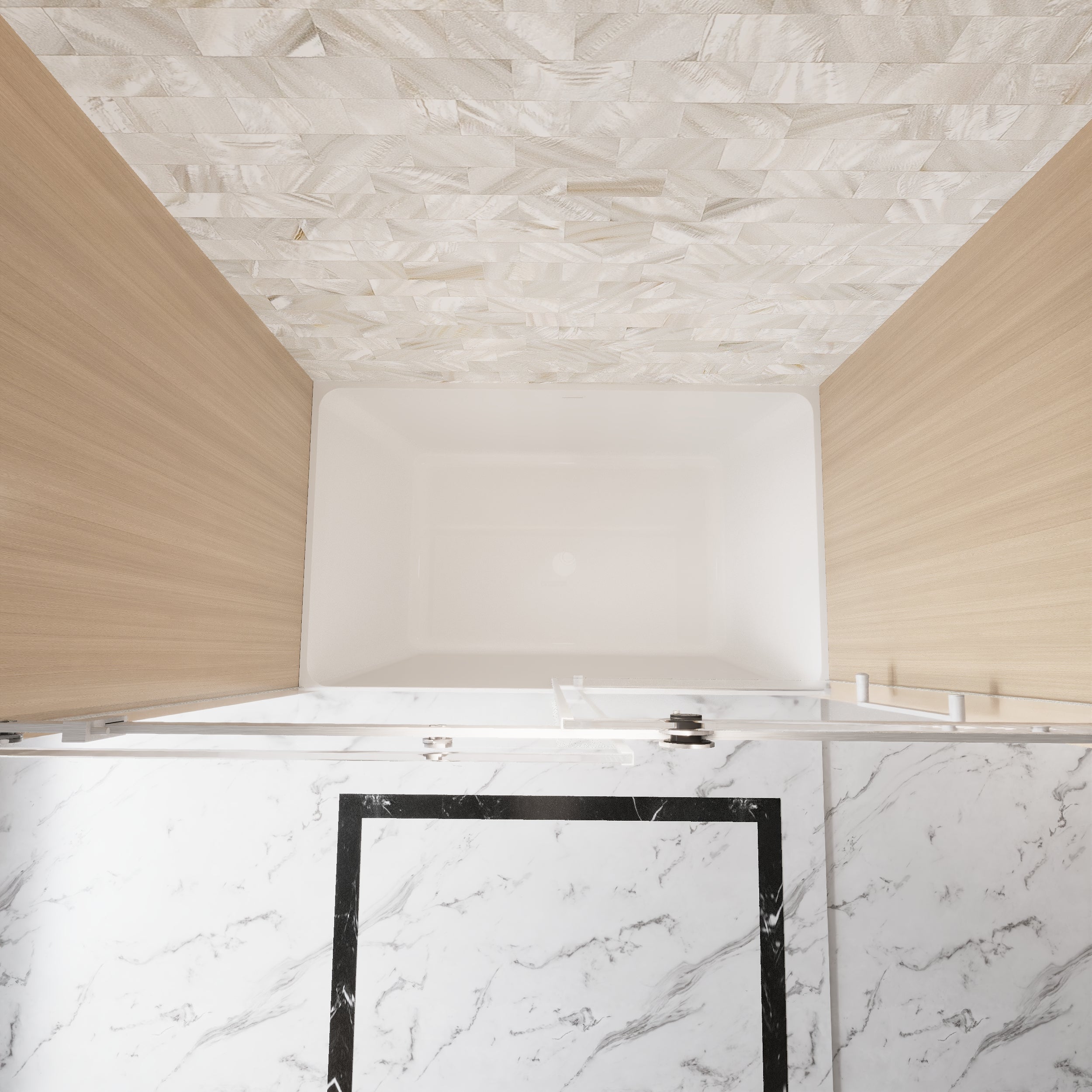 Frameless Single Sliding Shower Door