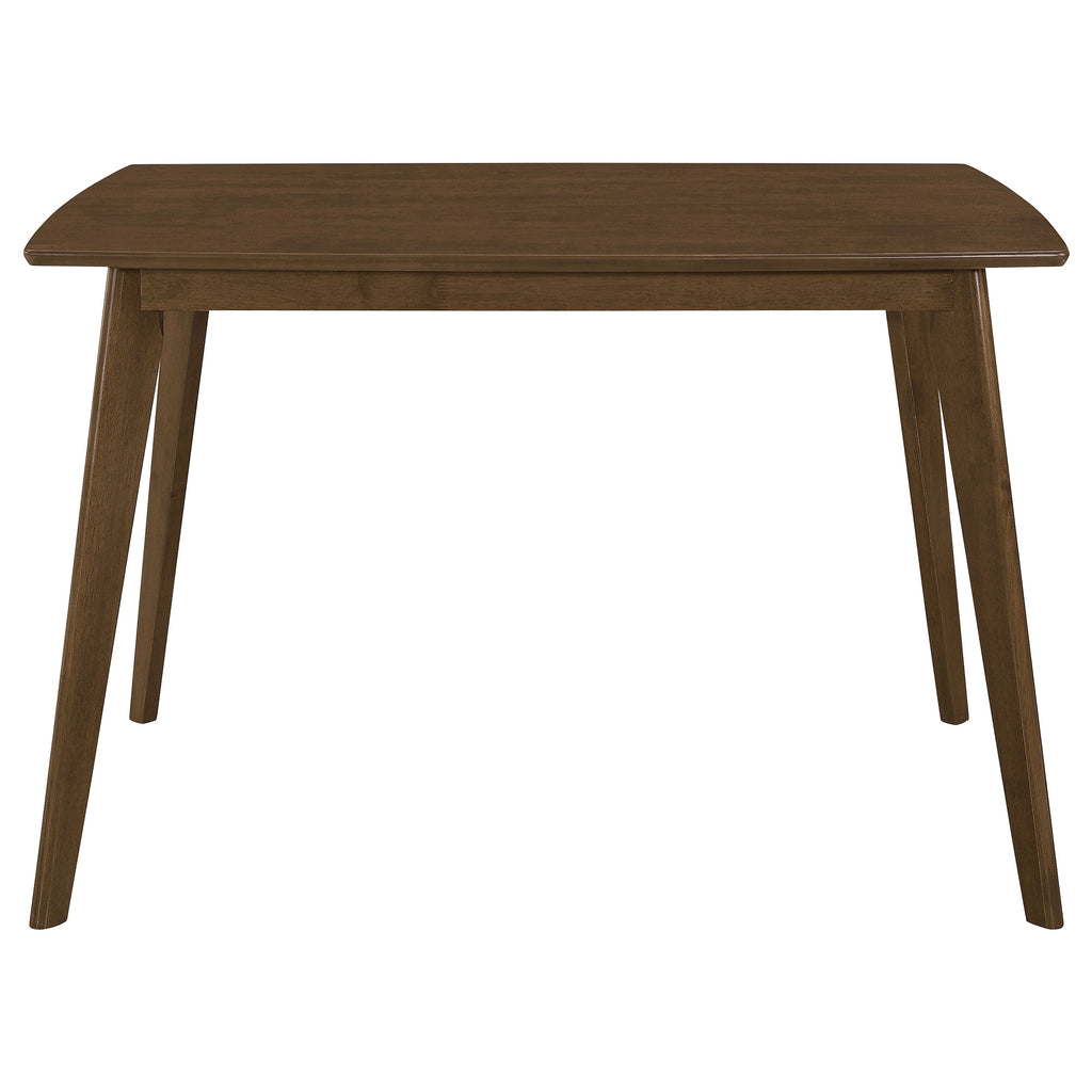 Retro Chestnut Dining Table with Angled Legs