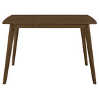 Retro Chestnut Dining Table with Angled Legs